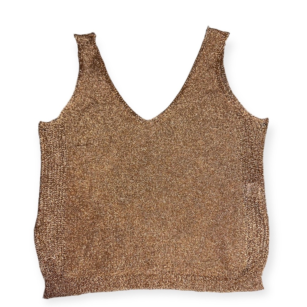 Metallic Rose Gold Tank Top